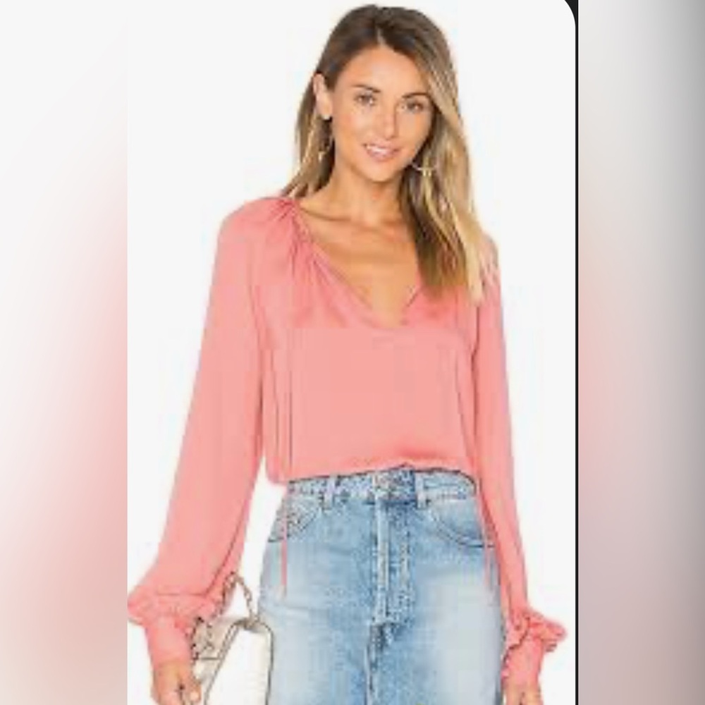 The Cuffed Boho Blouse Pink L’Academie